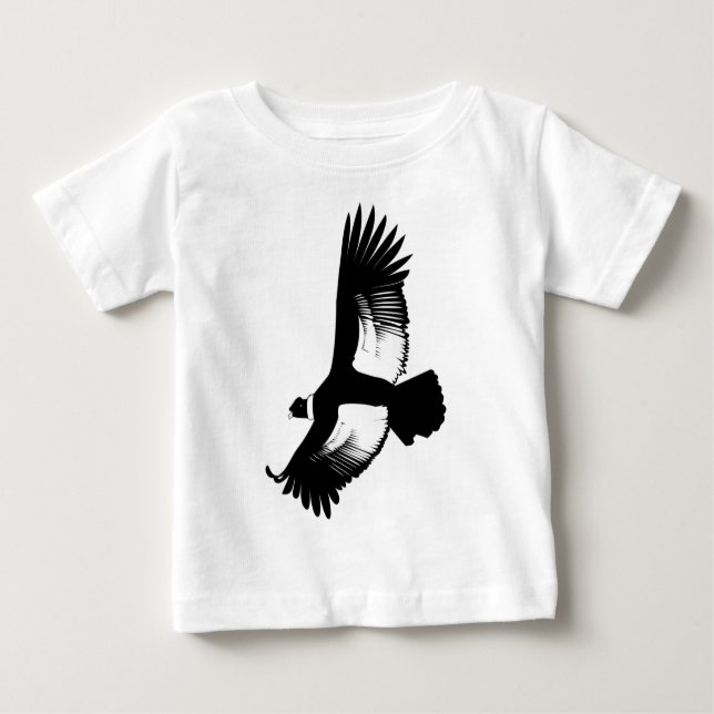 Camiseta Para Bebê Condor andino de voo (Frente)