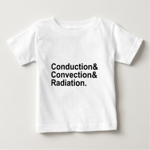 Camiseta Para Bebê Condução Convecção Radiação Transferência de Cal