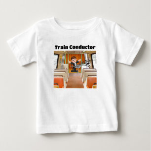 Camiseta Para Bebê Condutor de comboios Locomotive Melody, pela Funny
