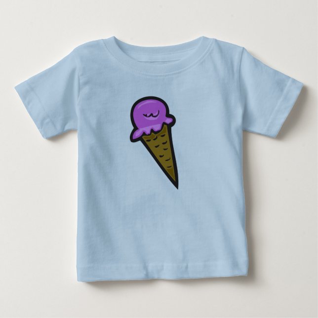 Camiseta Para Bebê Cone de Sorvete (Frente)