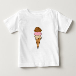 Camiseta Para Bebê Cone do sorvete