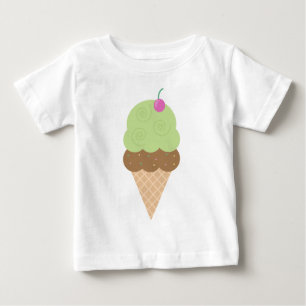 Camiseta Para Bebê Cone do sorvete do limão