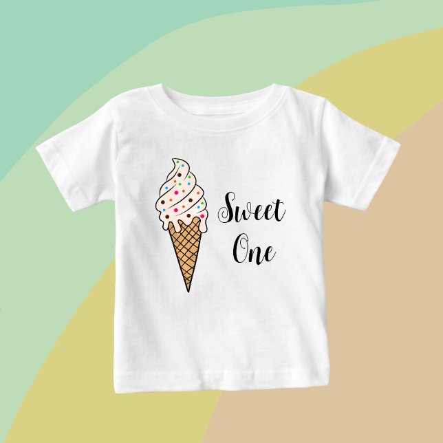 Camiseta Para Bebê cone sorvete (Criador carregado)