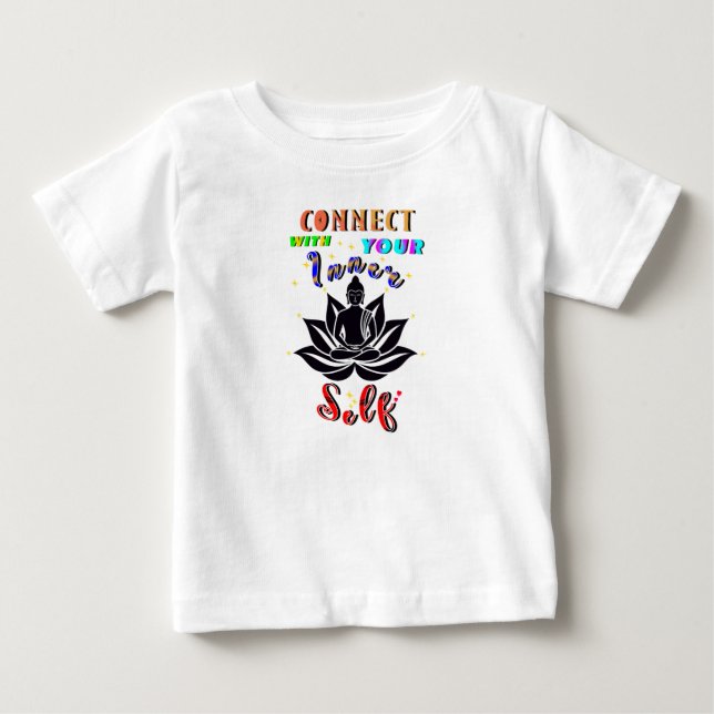 Camiseta Para Bebê Conecte-se com seu próprio interior (Frente)