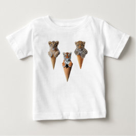 Camiseta Para Bebê Cones de Gato Grande Fofo