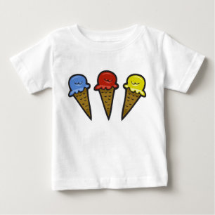 Camiseta Para Bebê Cones de Sorvete No. 4