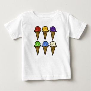 Camiseta Para Bebê Cones de Sorvete No. 6