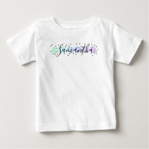Camiseta Para Bebê Confete de Aquarela