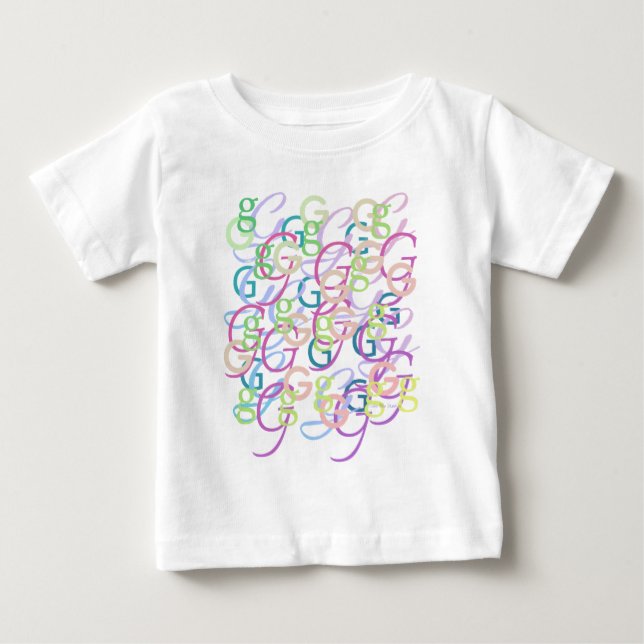 Camiseta Para Bebê Confete de Letra "G" (Frente)