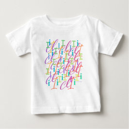 Camiseta Para Bebê Confete de Letra "I"