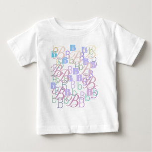 Camiseta Para Bebê Confete de Letras "B"