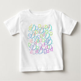 Camiseta Para Bebê Confete de Letras "D"