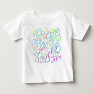 Camiseta Para Bebê Confete de Letras "D"