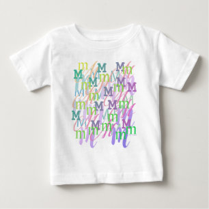 Camiseta Para Bebê Confete de Letras "M"