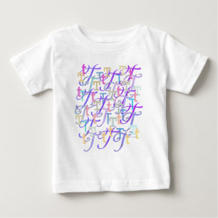 Camiseta Para Bebê Confete de Letras "T"