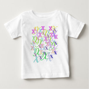 Camiseta Para Bebê Confete de Letras "X"