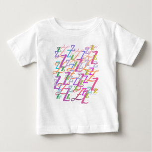 Camiseta Para Bebê Confete de Letras "Z"