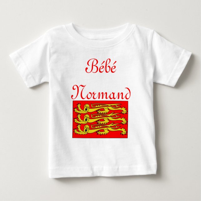 Camiseta Para Bebê Confiar ser Normando (Frente)