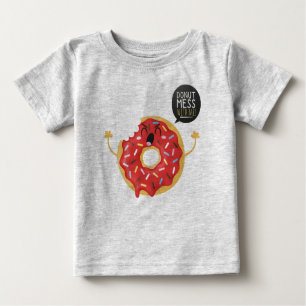 Camiseta Para Bebê Confusão da rosquinha do bebé do t-shirt comigo