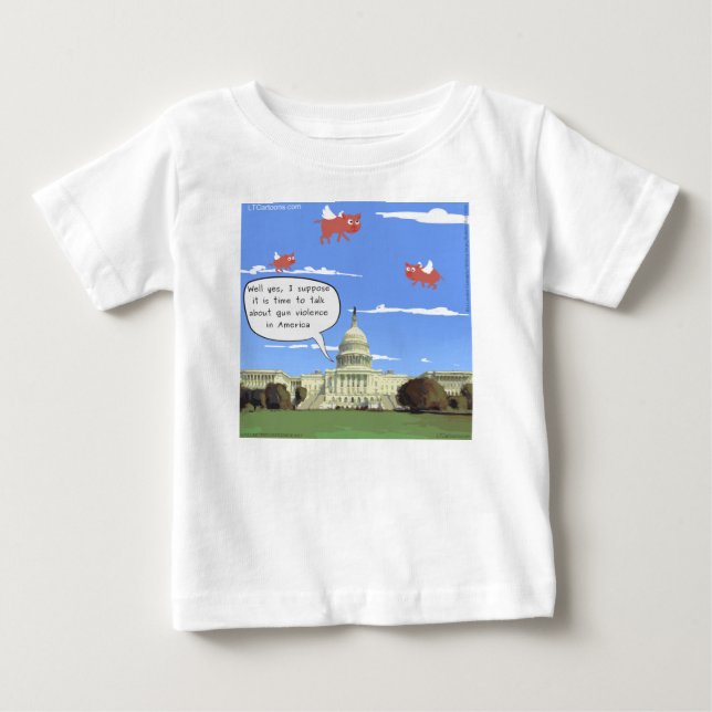Camiseta Para Bebê Congresso & Conversa sobre Violência com Armas Qua (Frente)