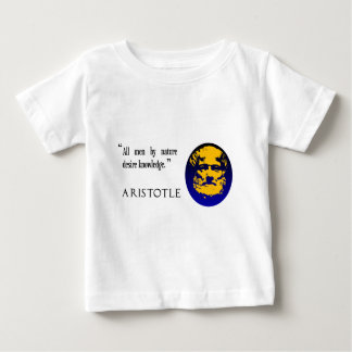Camiseta Para Bebê Conhecimento de Aristotle