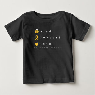 Camiseta Para Bebê conhecimento sobre o cancer da infância Baby T-Shi