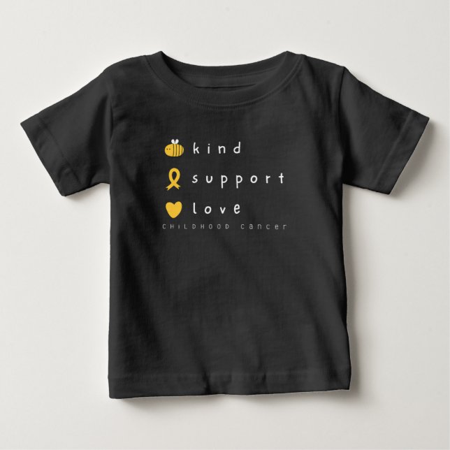 Camiseta Para Bebê conhecimento sobre o cancer da infância Baby T-Shi (Frente)
