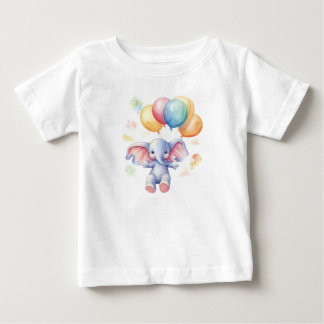 Camiseta Para Bebê Conjunto Bodysuit Elefante Fofo: Adorável e Irresi