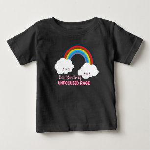 Camiseta Para Bebê Conjunto Bonito De Fúria Não-Focada