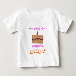 Camiseta Para Bebê Conjunto de 1º aniversário para meninas - personal