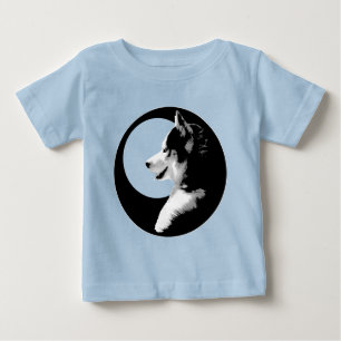 Camiseta Para Bebê Conjunto de Bebê Husky Presentes de Bebê Cão de Tr