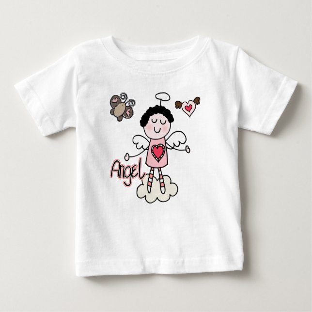 Camiseta Para Bebê Conjunto de Cartão Angel Menina Tutu Bodysuit (Frente)