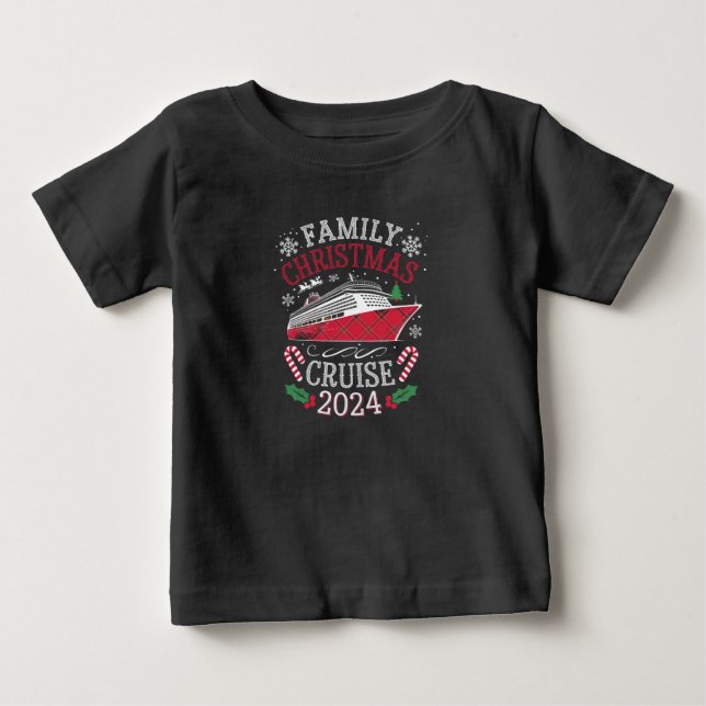 Camiseta Para Bebê Conjunto de Roupas Combinando para Cruzeiro de Nat (Frente)