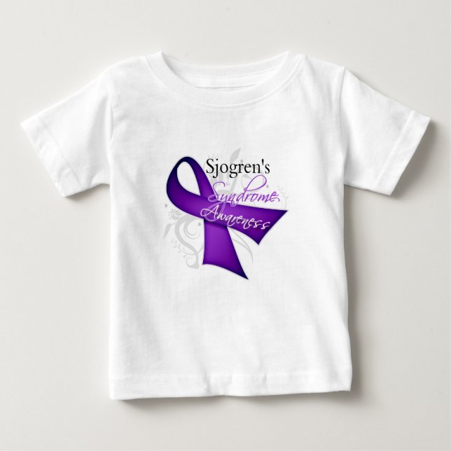 Camiseta Para Bebê Consciência da síndrome de Sjogren (Frente)