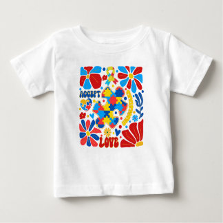 Camiseta Para Bebê Consciência do Boho Autismo