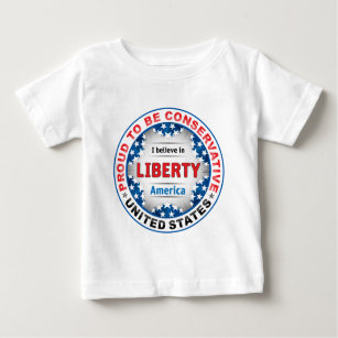Camiseta Para Bebê Conservador orgulhoso