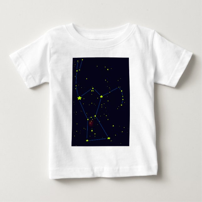 Camiseta Para Bebê Constelação de Orion (Frente)