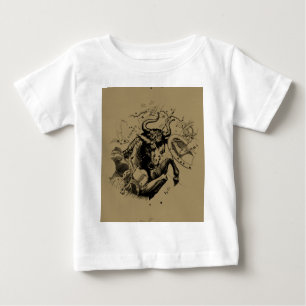Camiseta Para Bebê Constelação Taurus Zodiac Hevelius 1690 em Taupe