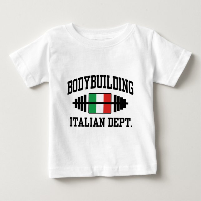 Camiseta Para Bebê Construção de banco italiano (Frente)