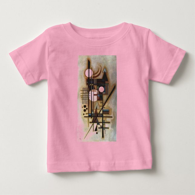 Camiseta Para Bebê Construção Suavizada de Kandinsky (Frente)