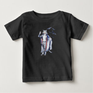 Camiseta Para Bebê Contagem Catula Vampiro Cat