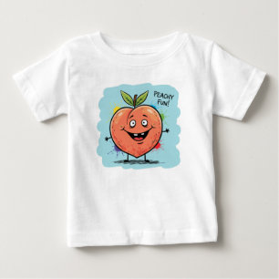 Camiseta Para Bebê Conteúdo Peach por Natasha Us