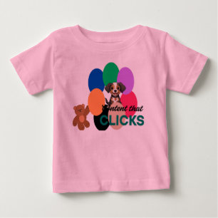 Camiseta Para Bebê Conteúdo Que Clica