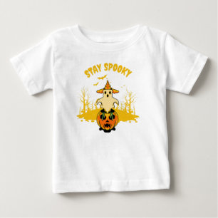 Camiseta Para Bebê Continue assustador 