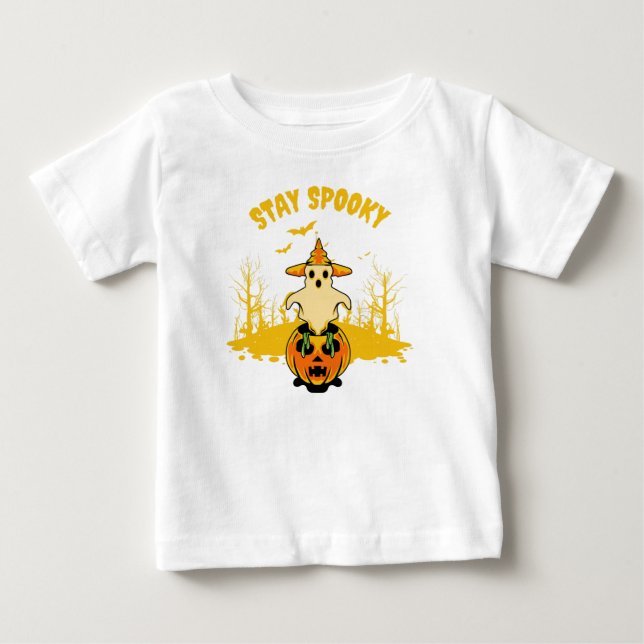 Camiseta Para Bebê Continue assustador  (Frente)