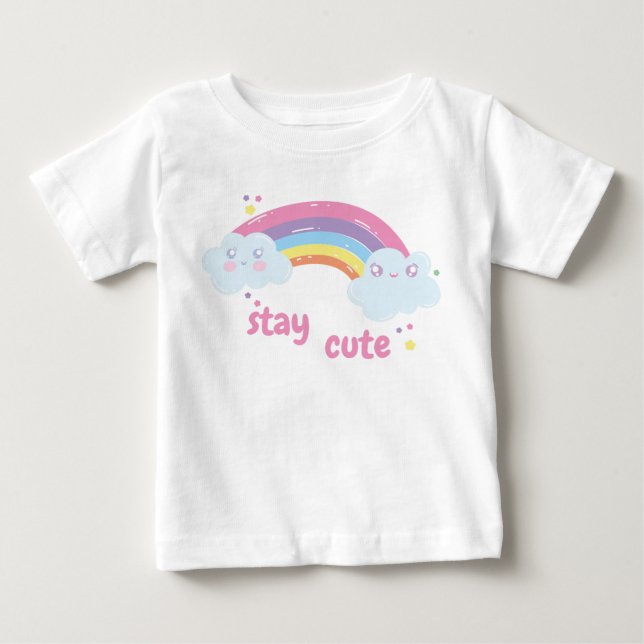 Camiseta Para Bebê Continue bonita  (Frente)
