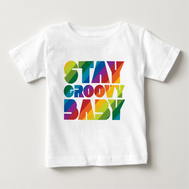 Camiseta Para Bebê Continue Groovy Baby (Frente)