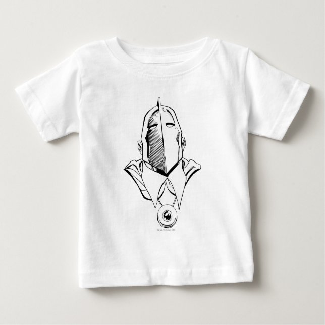 Camiseta Para Bebê Contorno da máscara do Dr. Destino (Frente)