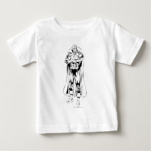 Camiseta Para Bebê Contorno de pé do Martian Manhunter