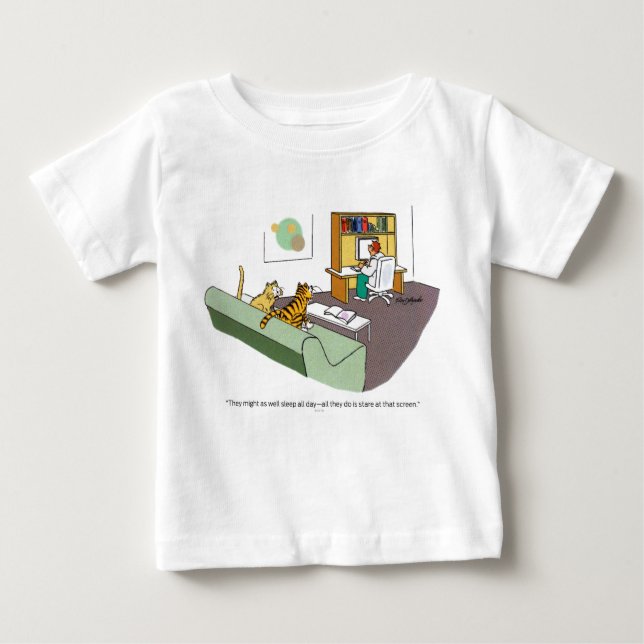 Camiseta Para Bebê Conversa do gato (Frente)